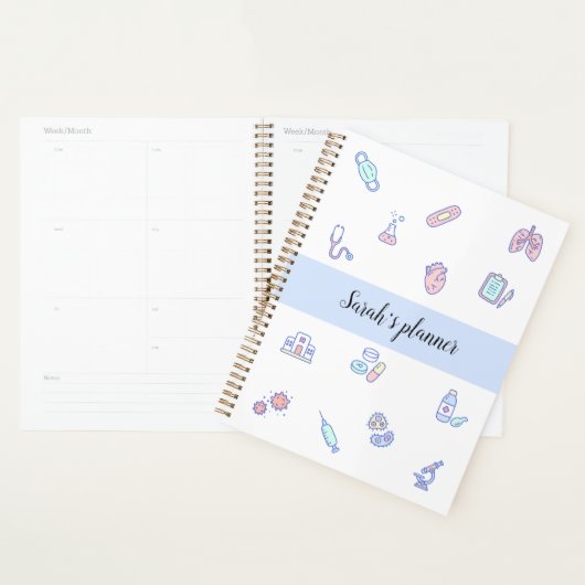 Schattige Medisch cartoon Dokter Verpleegkunde Doo Planner (Display)