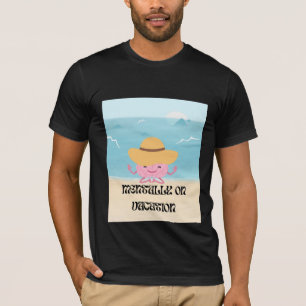 Schattige Mediterende Hersenen Strand Illustratie T-shirt