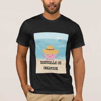 Schattige Mediterende Hersenen Strand Illustratie T-shirt