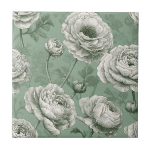 Schattige mediterrane ranunculus-tegels voor een s tegeltje