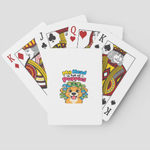 Schattige Medusa Puppy Mythologische Hond Grappig  Pokerkaarten
