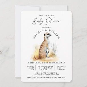Schattige Meerkat Baby shower Genderneutraal Kaart