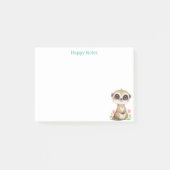 Schattige Meerkat en bloemen gepersonaliseerd Post-it® Notes (Voorkant)
