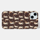 Schattige Meerkat Pattern Case-Mate iPhone Case (Achterkant (horizontaal))