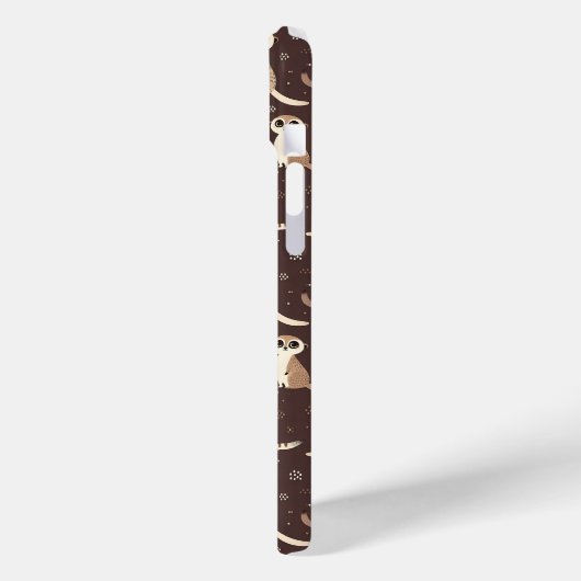 Schattige Meerkat Pattern Case-Mate iPhone Case (Achterkant / Links)