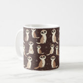 Schattige Meerkat Pattern Koffiemok (Voorkant links)