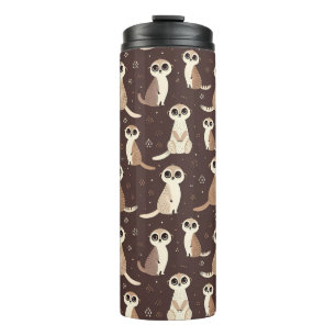 Schattige Meerkat Pattern Thermosbeker