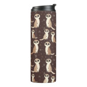 Schattige Meerkat Pattern Thermosbeker (Gedraaid links)