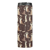 Schattige Meerkat Pattern Thermosbeker (Achterkant)