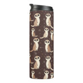 Schattige Meerkat Pattern Thermosbeker (Geroteerd rechts)