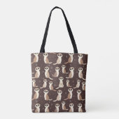 Schattige Meerkat Pattern Tote Bag (Achterkant)