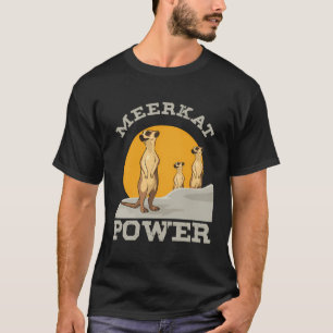 Schattige Meerkat Power Meerkat Desert Animal Safa T-shirt