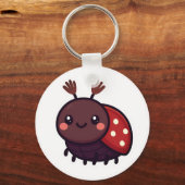 Schattige mei Kever – Kawaii Forest Charm Sleutelhanger (Voorkant)
