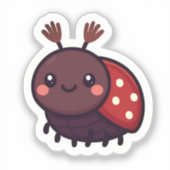 Schattige mei Kever – Kawaii Forest Charm Sticker (Voorkant)