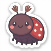 Schattige mei Kever – Kawaii Forest Charm Sticker (Voorkant)