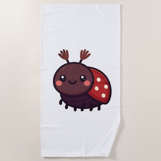 Schattige mei Kever – Kawaii Forest Charm Strandlaken (Voorkant)