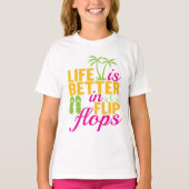 schattige meiden flipten het leven woord kunst t-shirt (Voorkant)