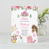 Schattige Meisje 2e Boerderij Verjaardag Kaart (Staand voorkant)