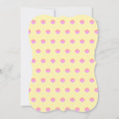 Schattige Meisje 4e Verjaardag Uitnodiging (Achterkant)