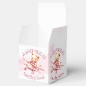 Schattige Meisje Baby Beer Piloot Roze Vliegtuig M Bedankdoosjes (Geopend)