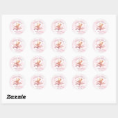 Schattige Meisje Baby Beer Piloot Roze Vliegtuig M Ronde Sticker (Vel)