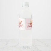 Schattige Meisje Baby Beer Piloot Roze Vliegtuig M Waterfles Etiket (Achterkant)