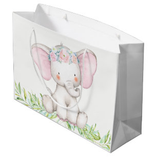 Schattige meisje Baby olifant Baby shower Groot Cadeauzakje