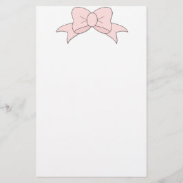 Schattige Meisje Baby Roze Bow Briefpapier