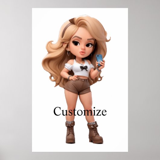 Schattige Meisje Bonita Chica Thunder_Cove Poster (Voorkant)