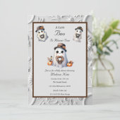 Schattige meisje Boo Halloween Baby shower Kaart (Staand voorkant)