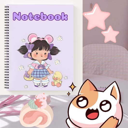 Schattige meisje 🌸cadeau voor je dochter✨🌷 Notit Notitieboek