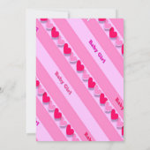 Schattige Meisje Clothesline Hearts Boho Baby show Kaart (Achterkant)