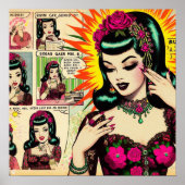 Schattige Meisje Comics Poster (Voorkant)