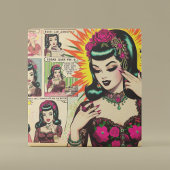 Schattige Meisje Comics Tegeltje