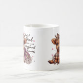 Schattige meisje dat houdt van Highland Koeien Bow Koffiemok (Center)