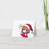 Schattige Meisje Dolfijn Sinterklaas met Baard Bedankkaart (Achterkant)