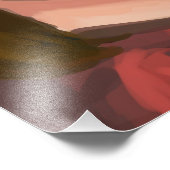 Schattige Meisje Eenvoudige Achtergrond Handgeteke Foto Afdruk (Hoek)