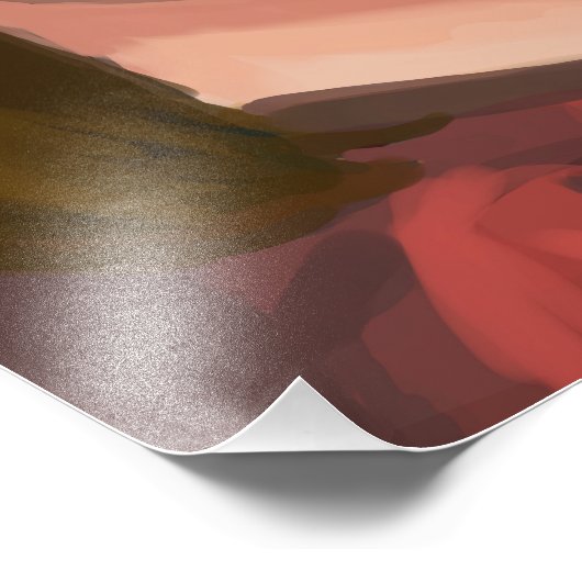 Schattige Meisje Eenvoudige Achtergrond Handgeteke Foto Afdruk (Hoek)