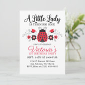 Schattige Meisje Eerste Verjaardagsfeest Kaart (Staand voorkant)