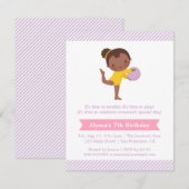 Schattige Meisje en Ball Gymnastiek Kids Verjaarda Kaart (Voorkant / Achterkant)