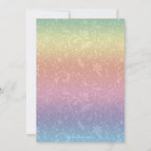 Schattige Meisje Fairy Baby shower Uitnodigen Kaart (Achterkant)