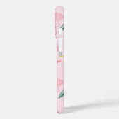 Schattige Meisje Flamingo en Bikini Roze Monogram Case-Mate iPhone Case (Achterkant / Links)