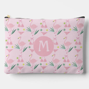 Schattige Meisje Flamingo en Bikini Roze Monogram Etui