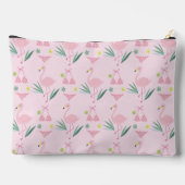 Schattige Meisje Flamingo en Bikini Roze Monogram Etui (Achterkant)