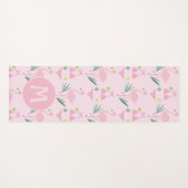Schattige Meisje Flamingo en Bikini Roze Monogram Yogamat (Voorkant (horizontaal))