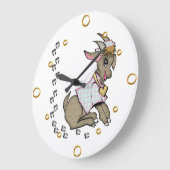 Schattige meisje geit Cartoon wandklok (Hoek)