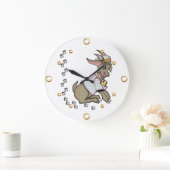 Schattige meisje geit Cartoon wandklok (Huis)