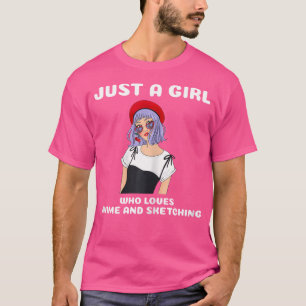 Schattige meisje gewoon een meisje dat houdt van a t-shirt