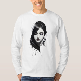 Schattige Meisje Gezicht Art 2023 T-shirt