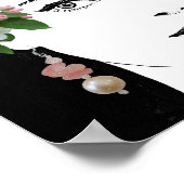 Schattige meisje gezicht mode illustratie  fineart poster (Hoek)